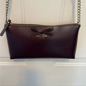 Kate Spade Dark Purple Crossbody Bag with Chain